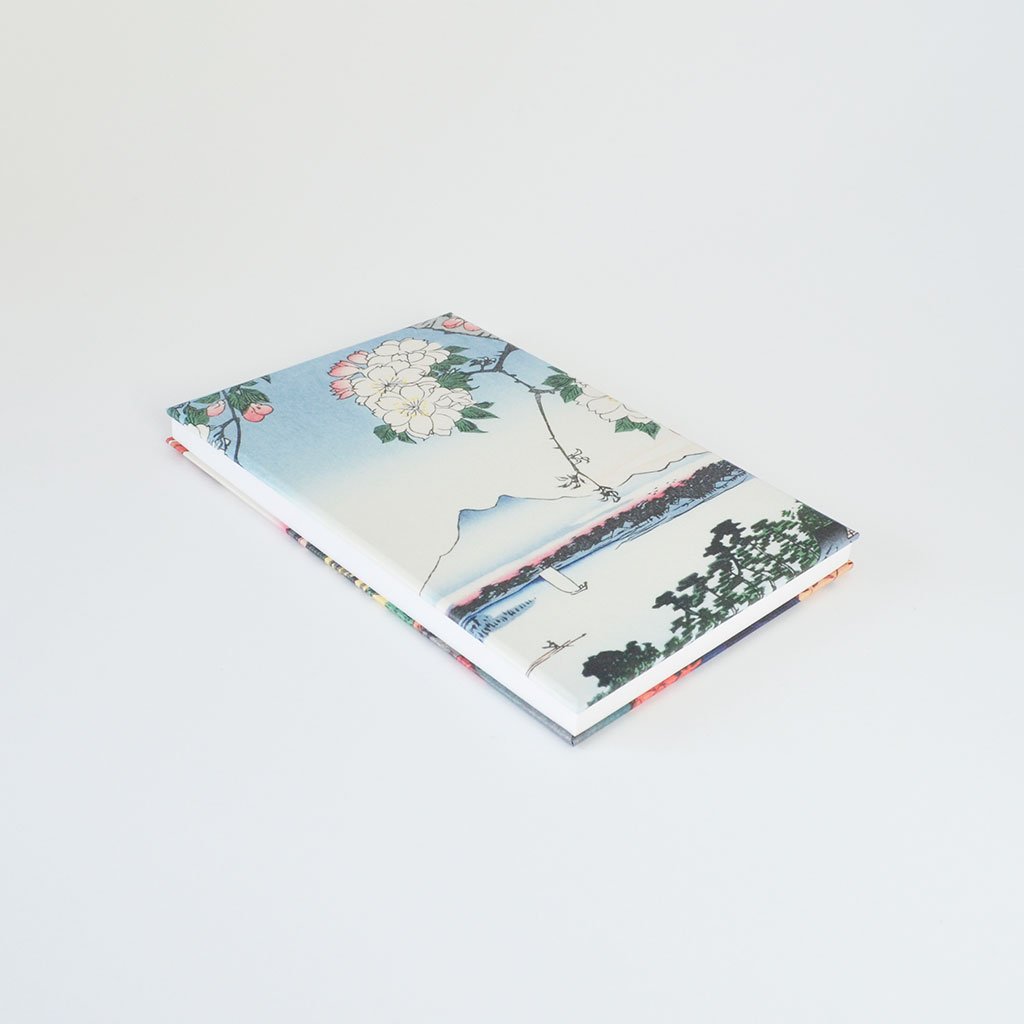 Goshuin-cho notebook “The Suijin Grove and Masaki by Sumida River” “Tecona Shrine of Mama and Tsugihashi Bridge”