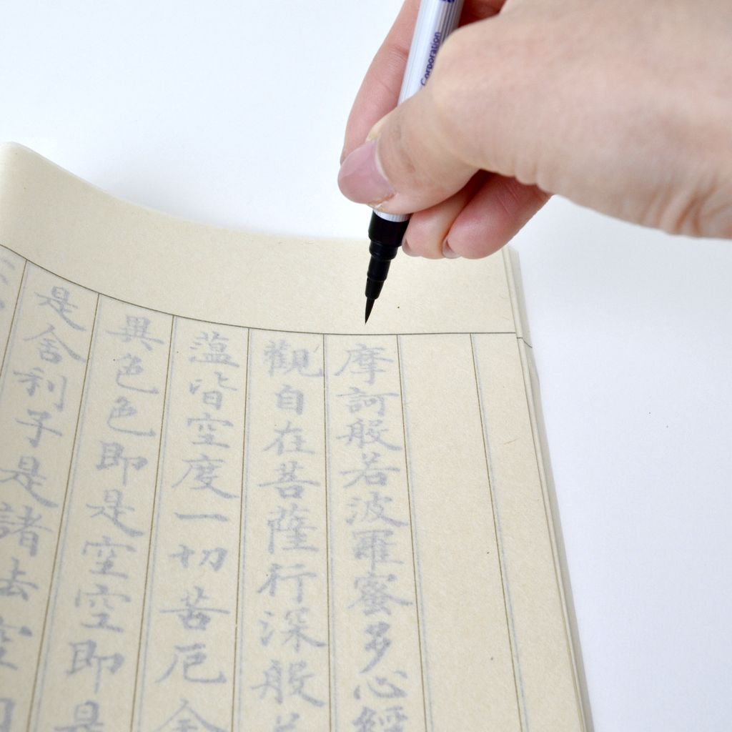 Copying Sutra with Extra-Fine Brush Pen Set “Sai”