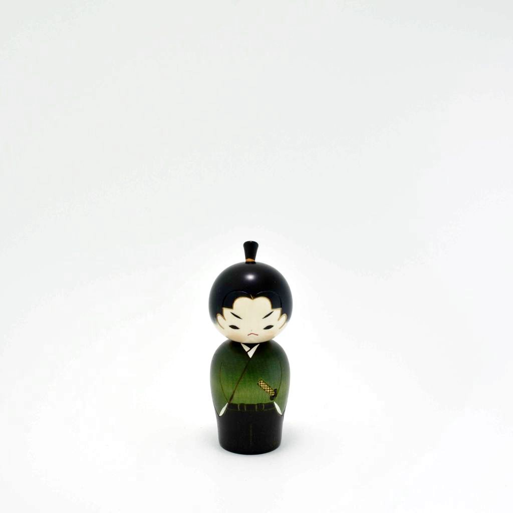Kokeshi doll "Wakasamurai" Young Samurai