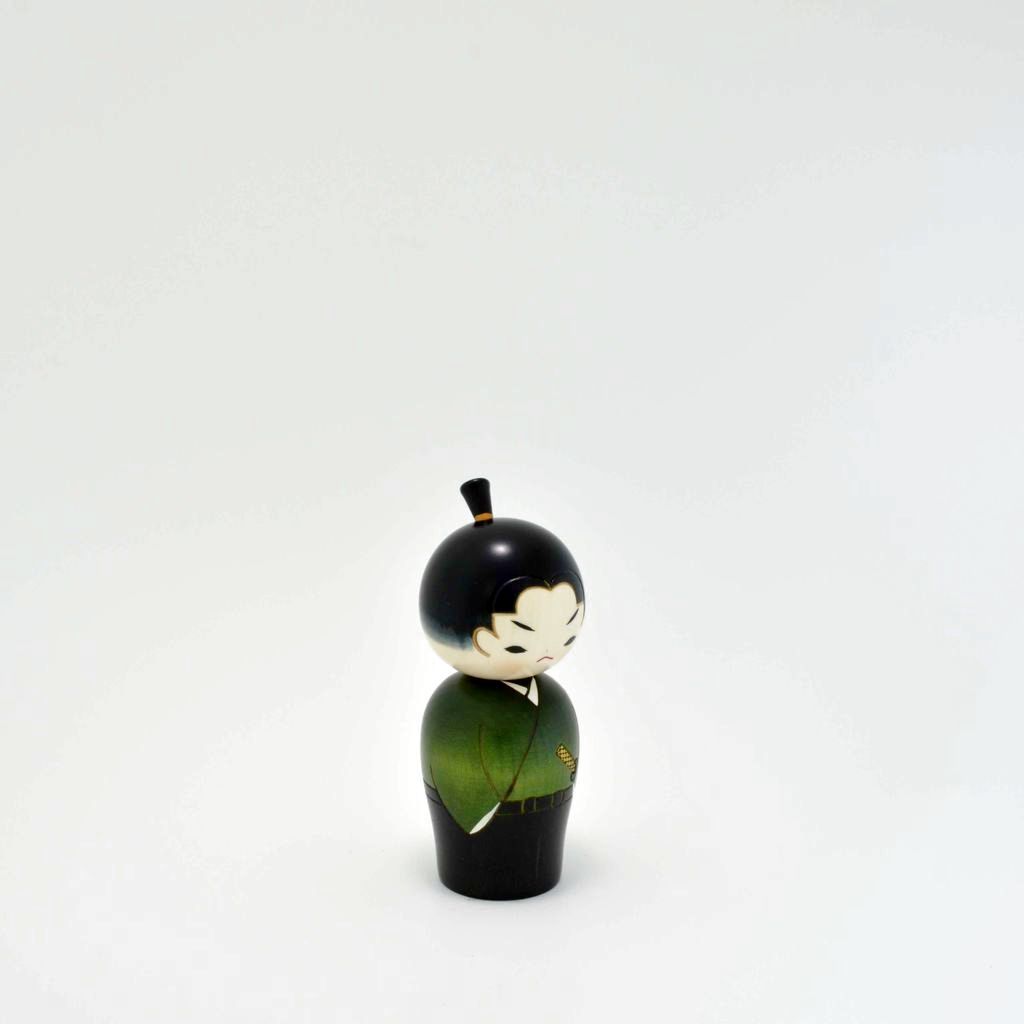 Kokeshi doll "Wakasamurai" Young Samurai