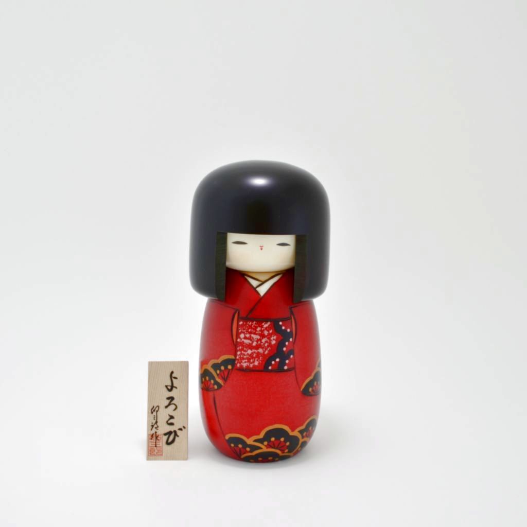 Kokeshi doll "Yorokobi (Pleasure)"