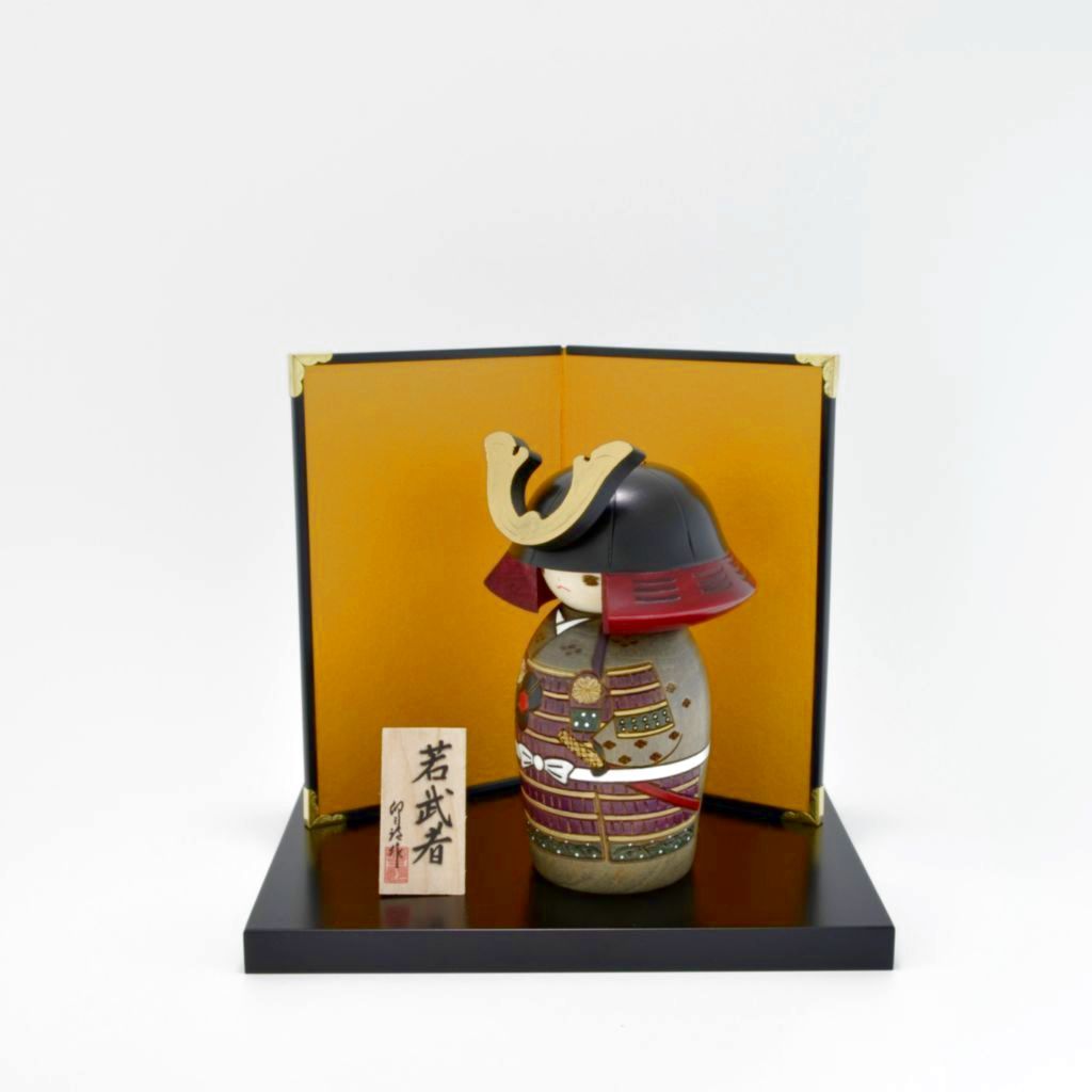 Kokeshi doll "Wakamusha" Young Soldier