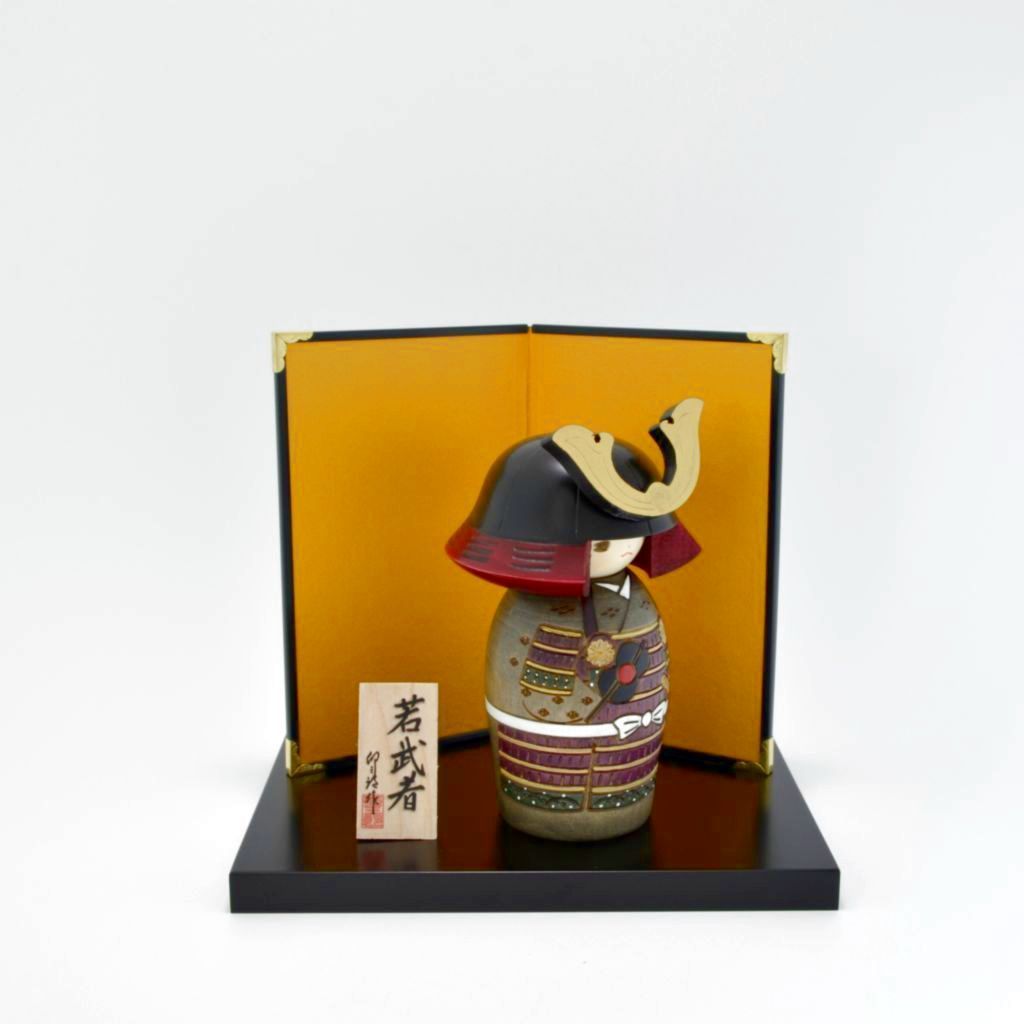 Kokeshi doll "Wakamusha" Young Soldier