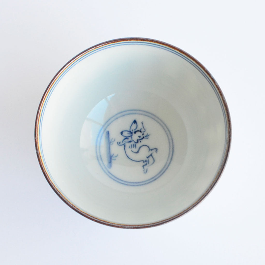 Teapot and cups set (5pcs) "Choju Giga (Frolicking Animals)"