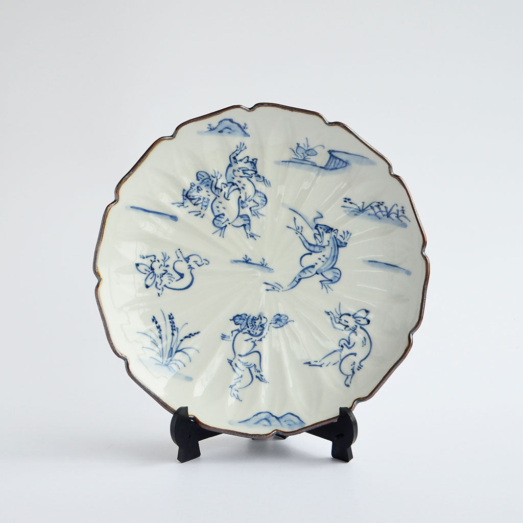 Kiyomizu Ware Plate Size 6 "Kosan-ji (Choju-Giga)"