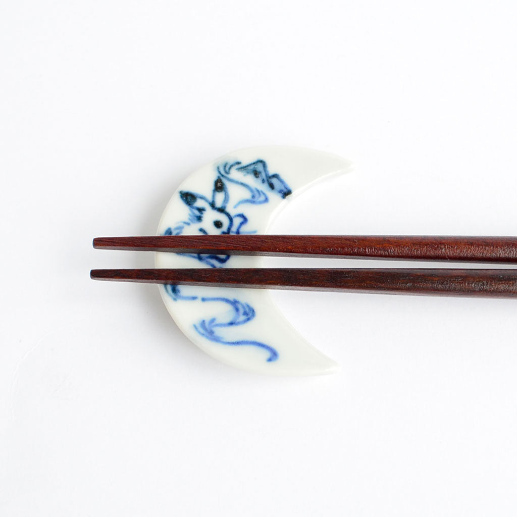 Kiyomizu Ware Chopstick Rest 5pcs Set "Kosan-ji (Choju-Giga)"