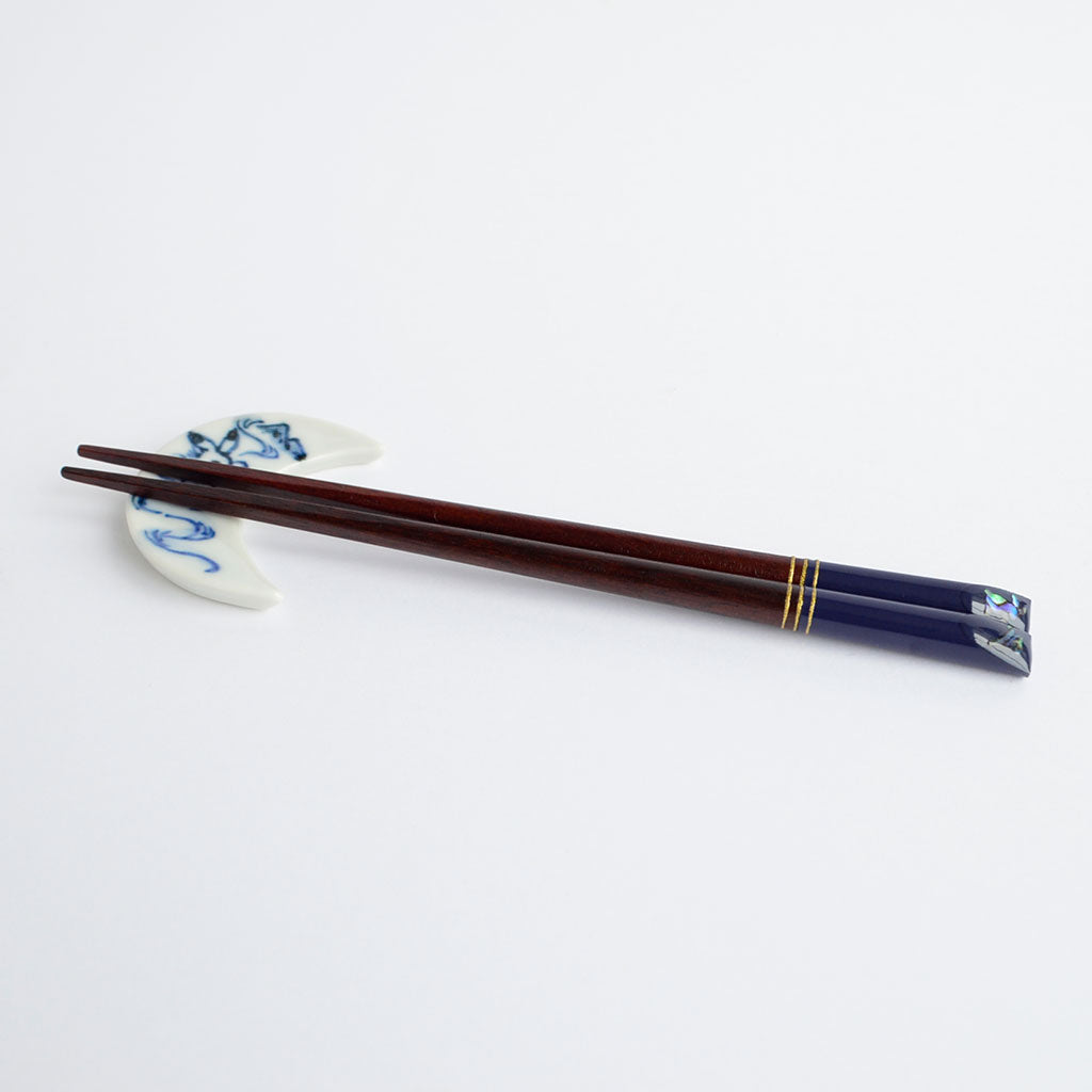 Kiyomizu Ware Chopstick Rest 5pcs Set "Kosan-ji (Choju-Giga)"