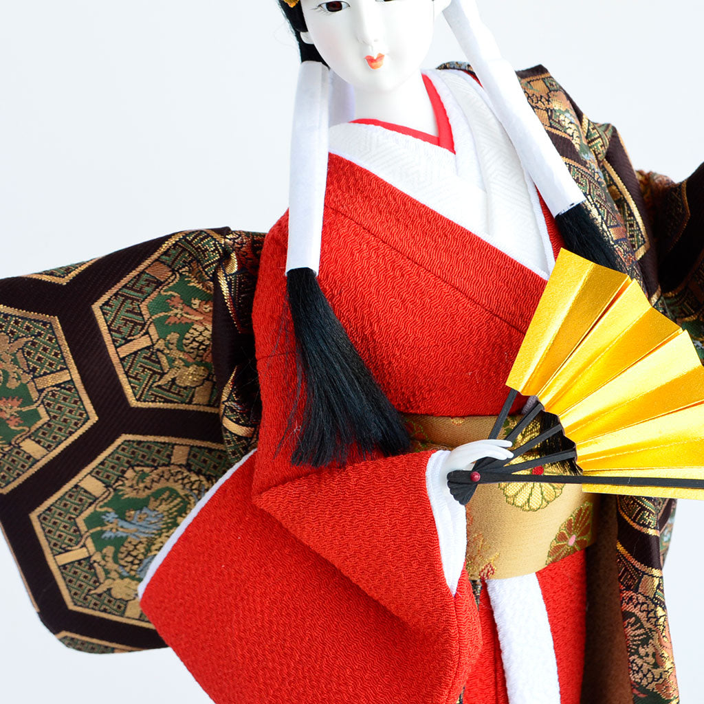 Japanese Doll  "Dancing with Fan (Long Hair)" Size 10