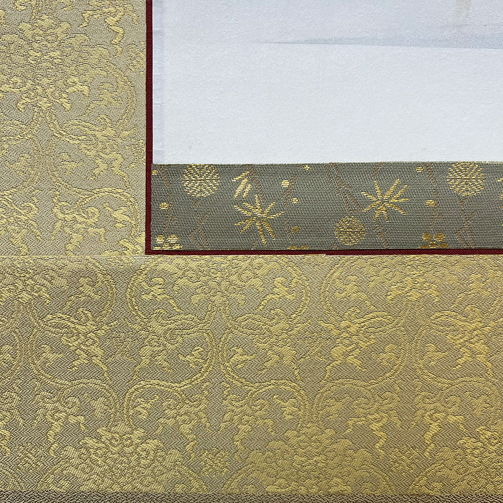 Japanese Hanging Scroll Kakejiku Norihiko Oyamada "Winter Peony"