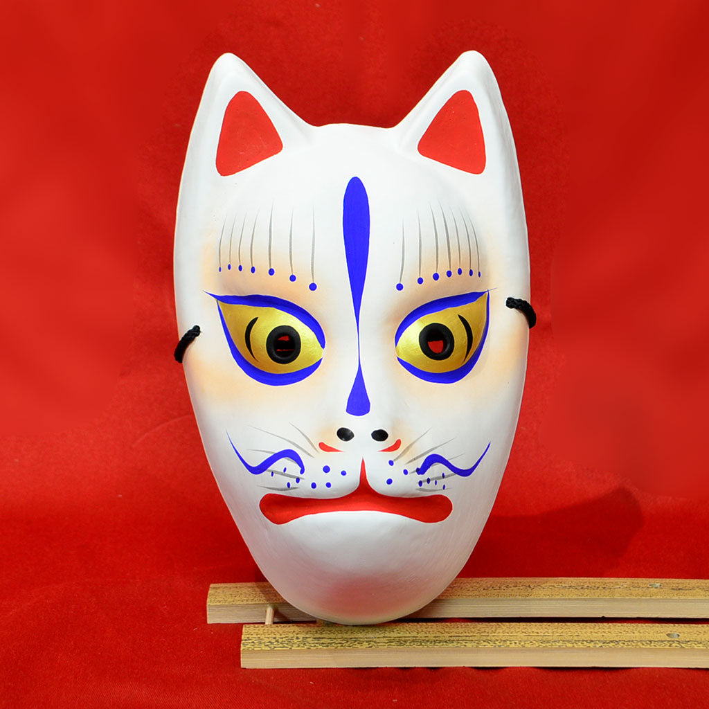 Fox mask made of papier-mâché