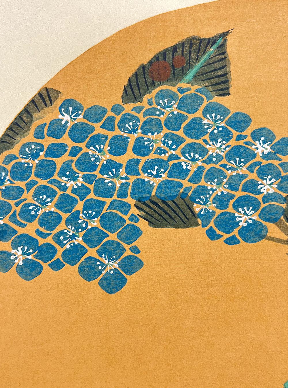 Woodblock printing "Hydrangea" by Jakuchu Ito Published by UNSODO