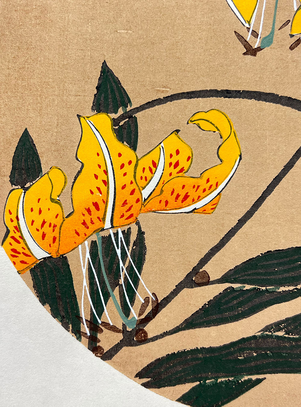 Woodblock printing "Lily" by Jakuchu Ito Published by UNSODO