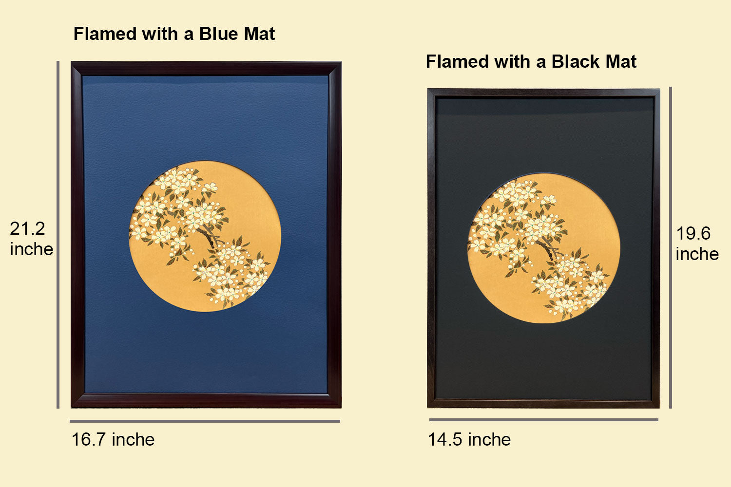 Woodblock printing "Mountain cherry" by Jakuchu Ito Published by UNSODO