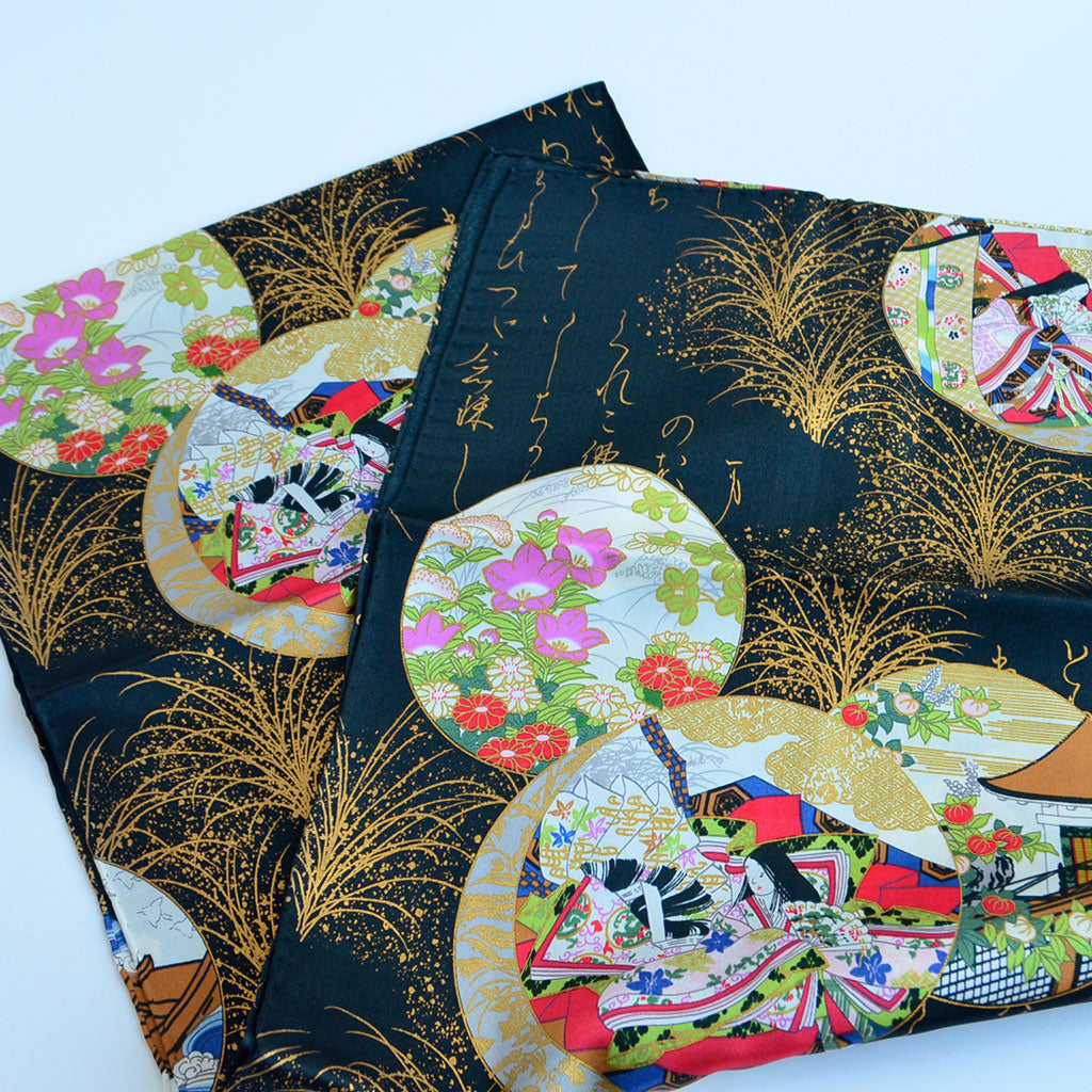 Silk scarf long "Princess of letter"