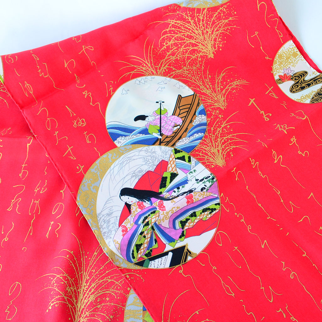 Silk scarf long "Princess of letter"