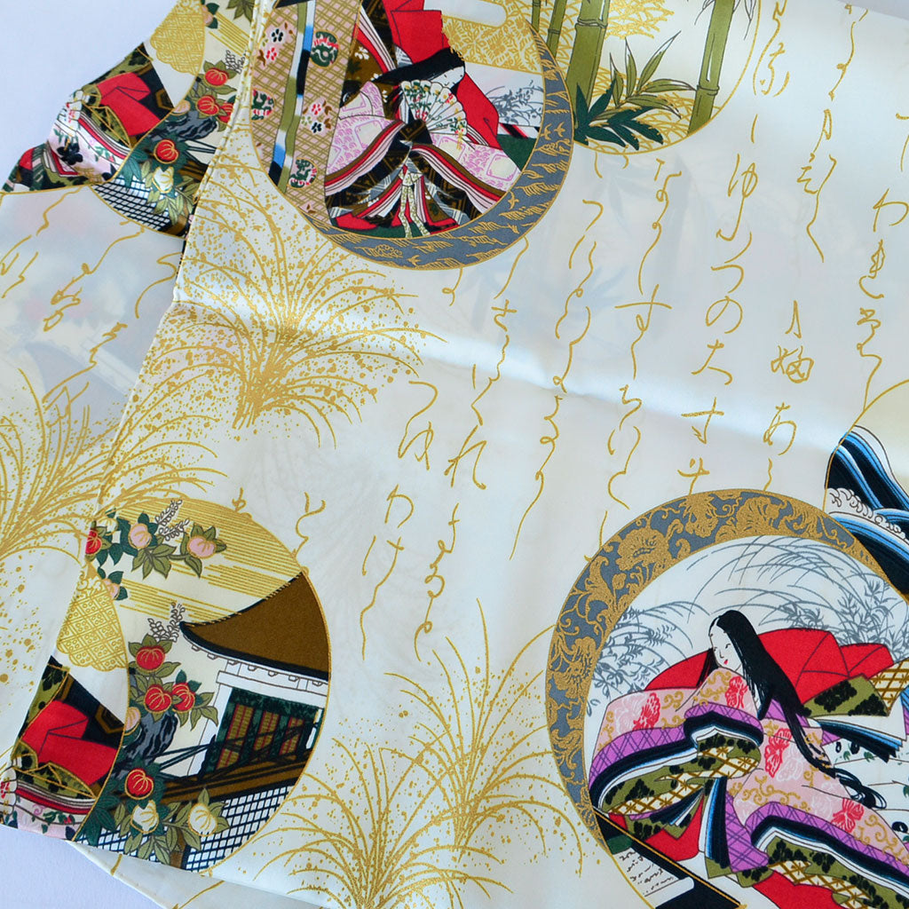Silk scarf long "Princess of letter"