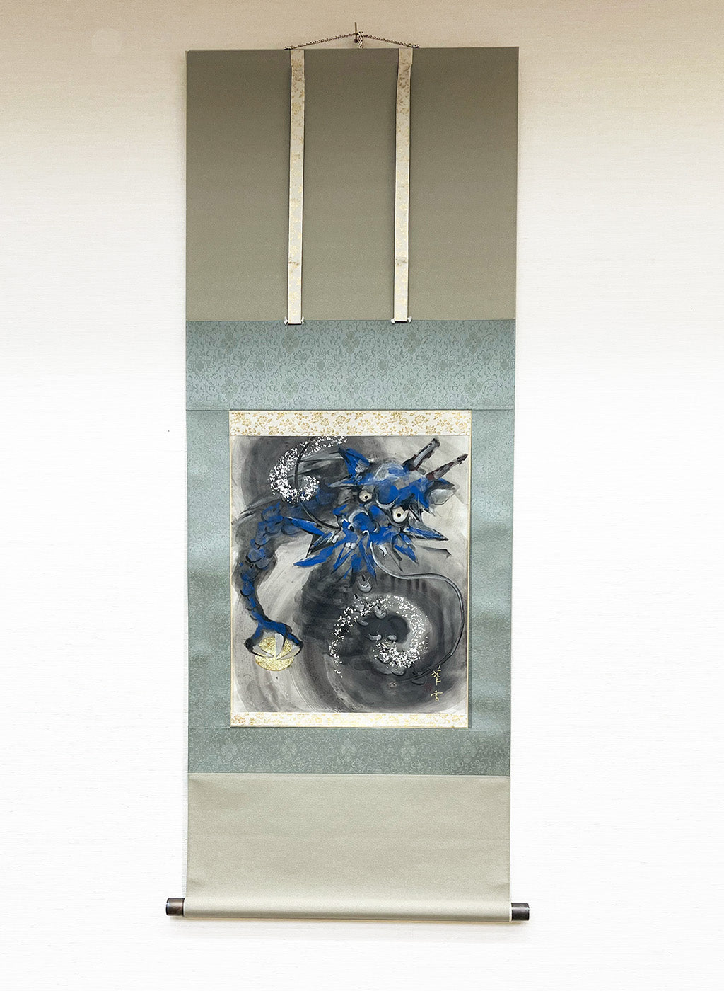 Japanese Hanging Scroll Kakejiku Painted by Shinji Kouno “10. Dragon”