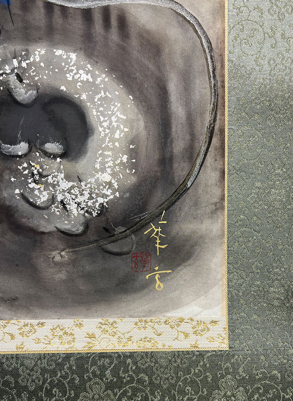 Japanese Hanging Scroll Kakejiku Painted by Shinji Kouno “Dragon” (OKJ 110)