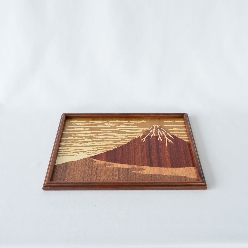 Mokuzogan (Wood Inlay) Decorative Tray