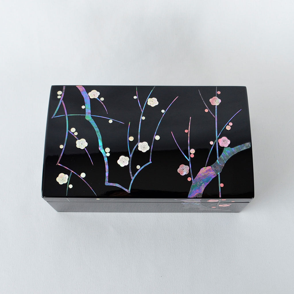 Lacquerware Box with Raden "Plum Blossoms"