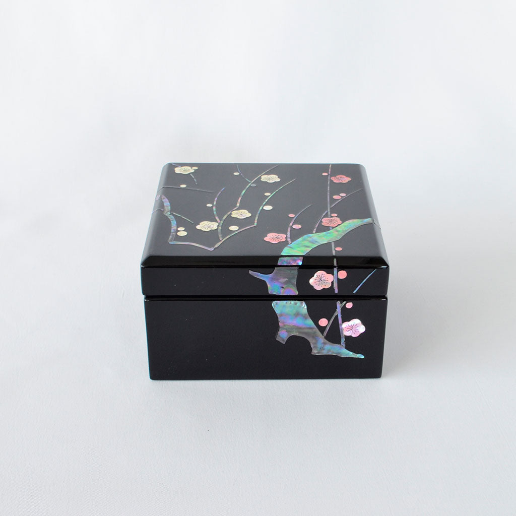 Small Lacquerware Box with Raden "Plum Blossoms"