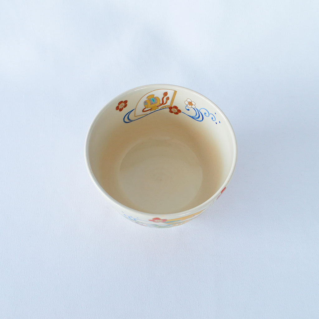 Kiyomizu Matcha Tea Bowl "Fukuōgi"