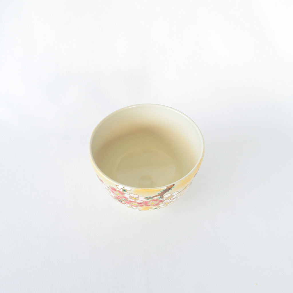 Kiyomizu Ware Matcha Bowl "Hanazakura"