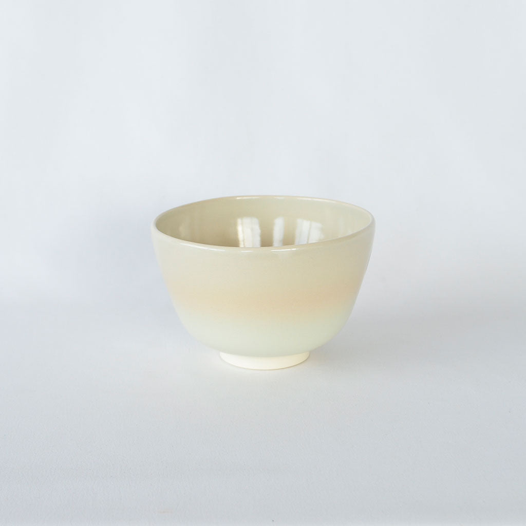 Kiyomizu Ware Matcha Bowl with Cherry Blossoms and Flowing Water Design