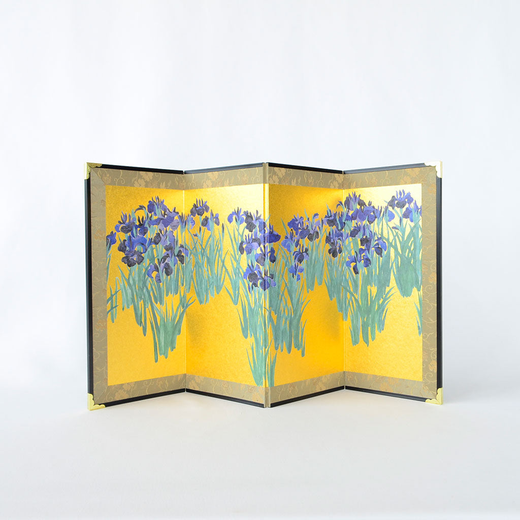 Small Gold Folding Screen – Kōrin's Iris Screen