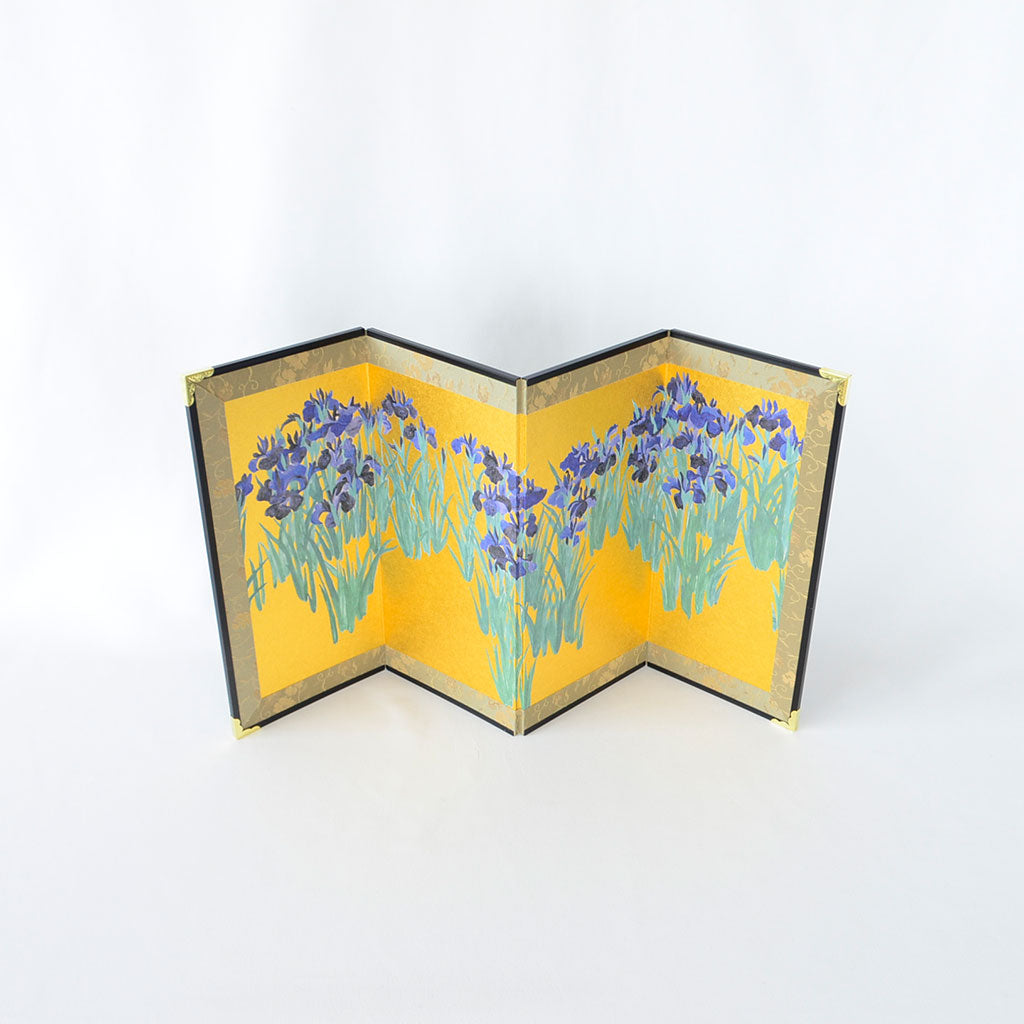 Small Gold Folding Screen – Kōrin's Iris Screen