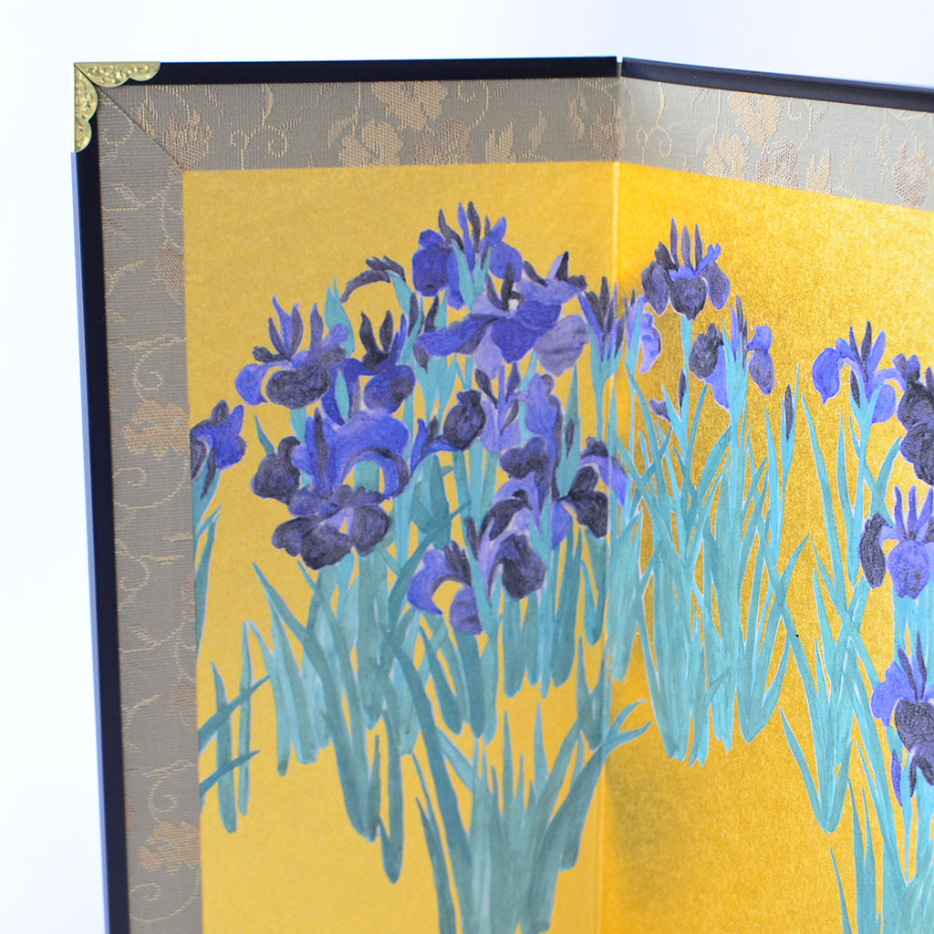 Small Gold Folding Screen – Kōrin's Iris Screen