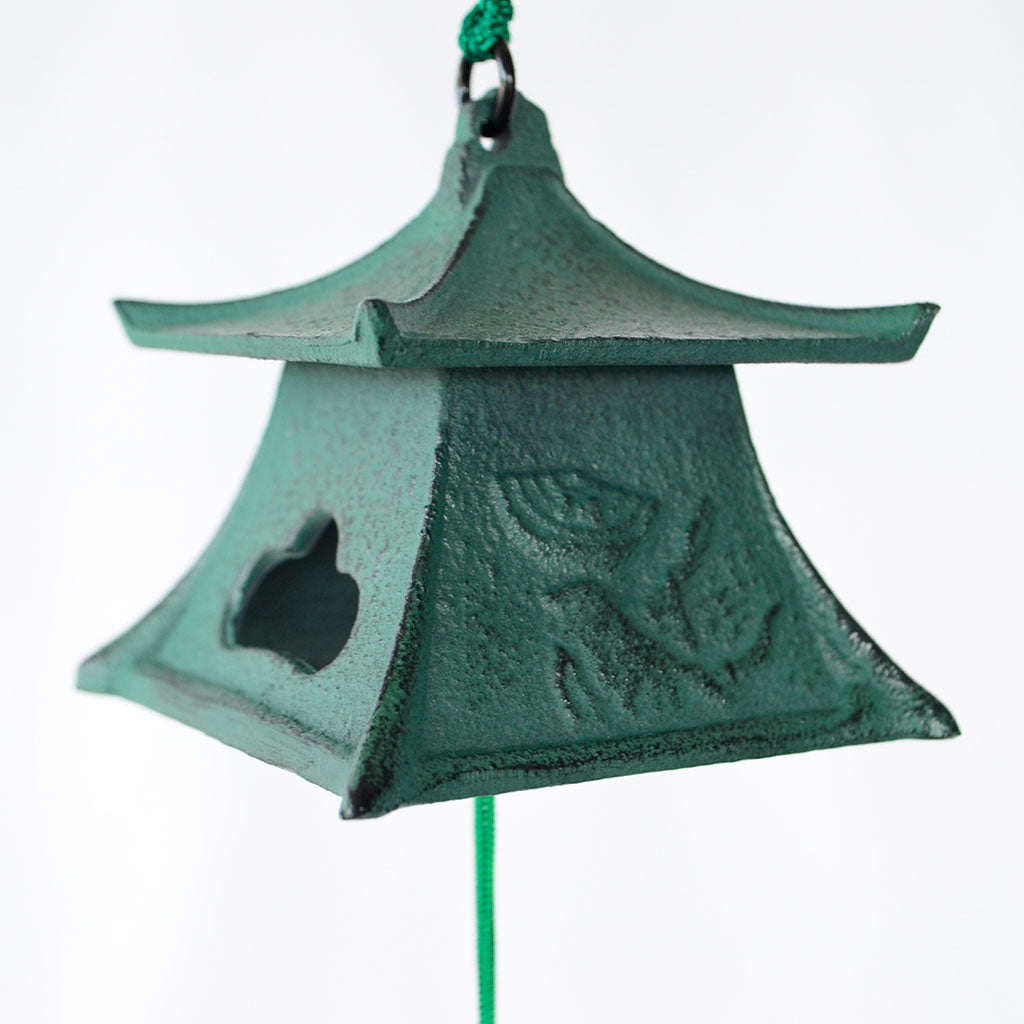 Cast Iron Wind Bell Square Lantern (Small)