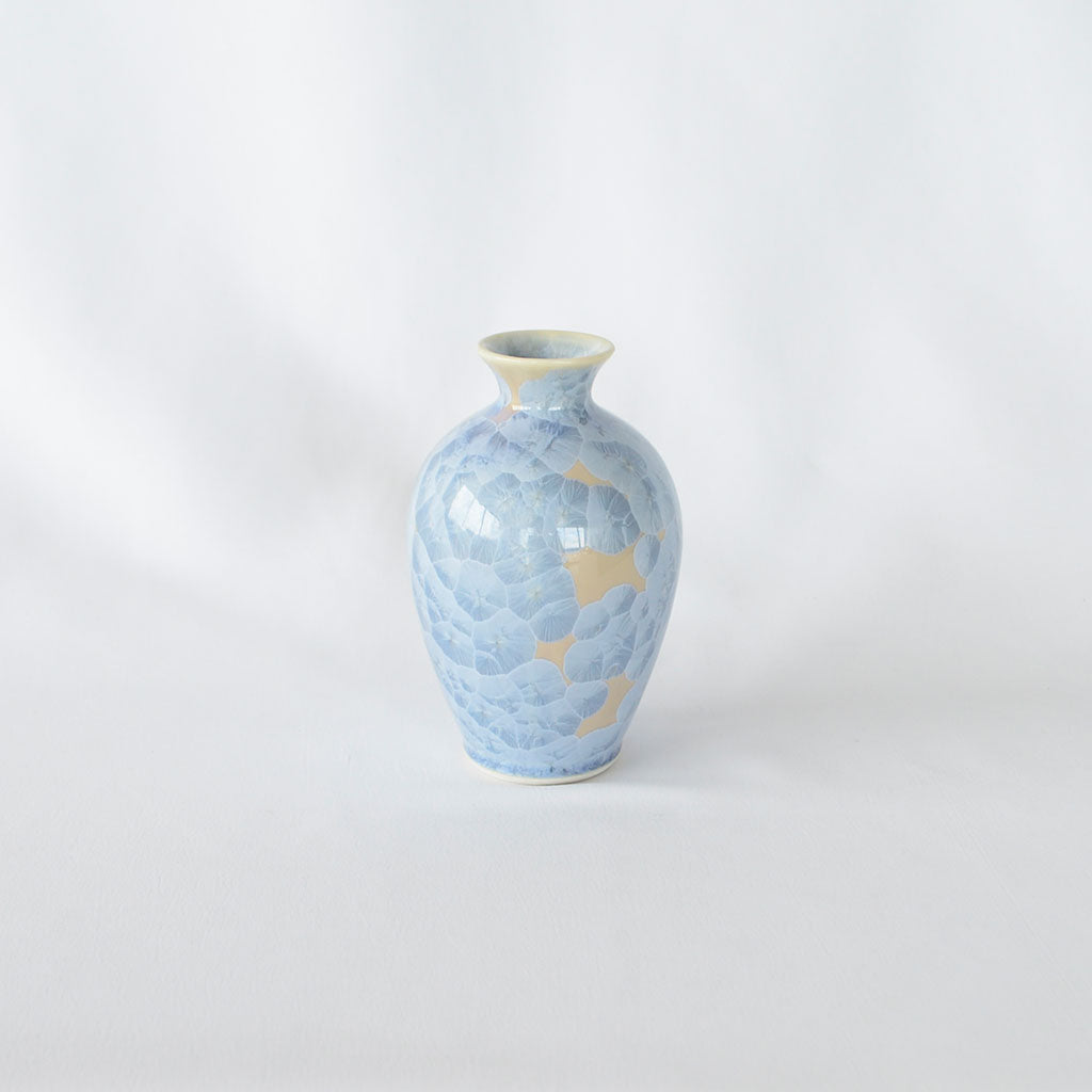 Kiyomizu Ware Sake Hanakesshou "Flower Crystal Silver Wisteria"