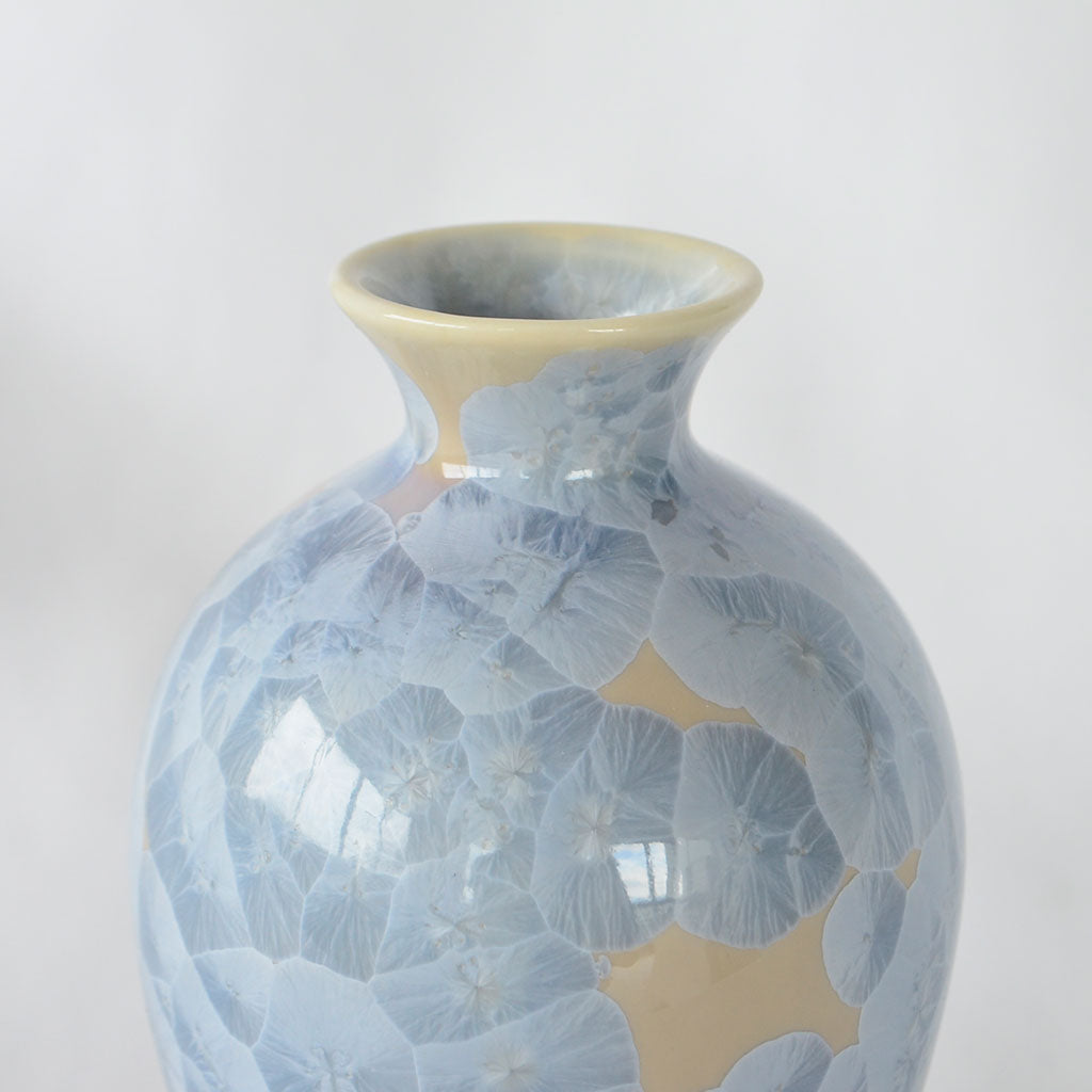 Kiyomizu Ware Sake Hanakesshou "Flower Crystal Silver Wisteria"