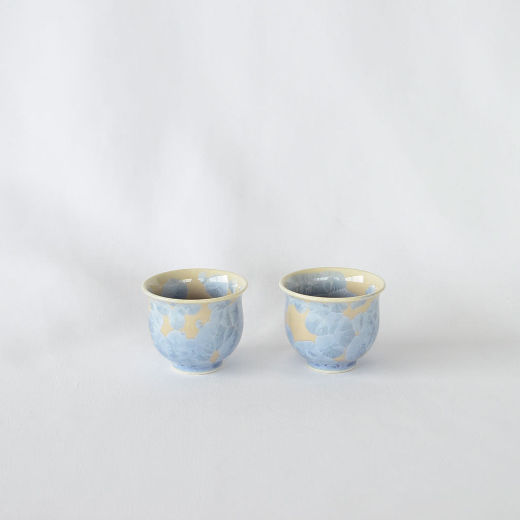 Kiyomizu Ware Sake Hanakesshou "Flower Crystal Silver Wisteria"