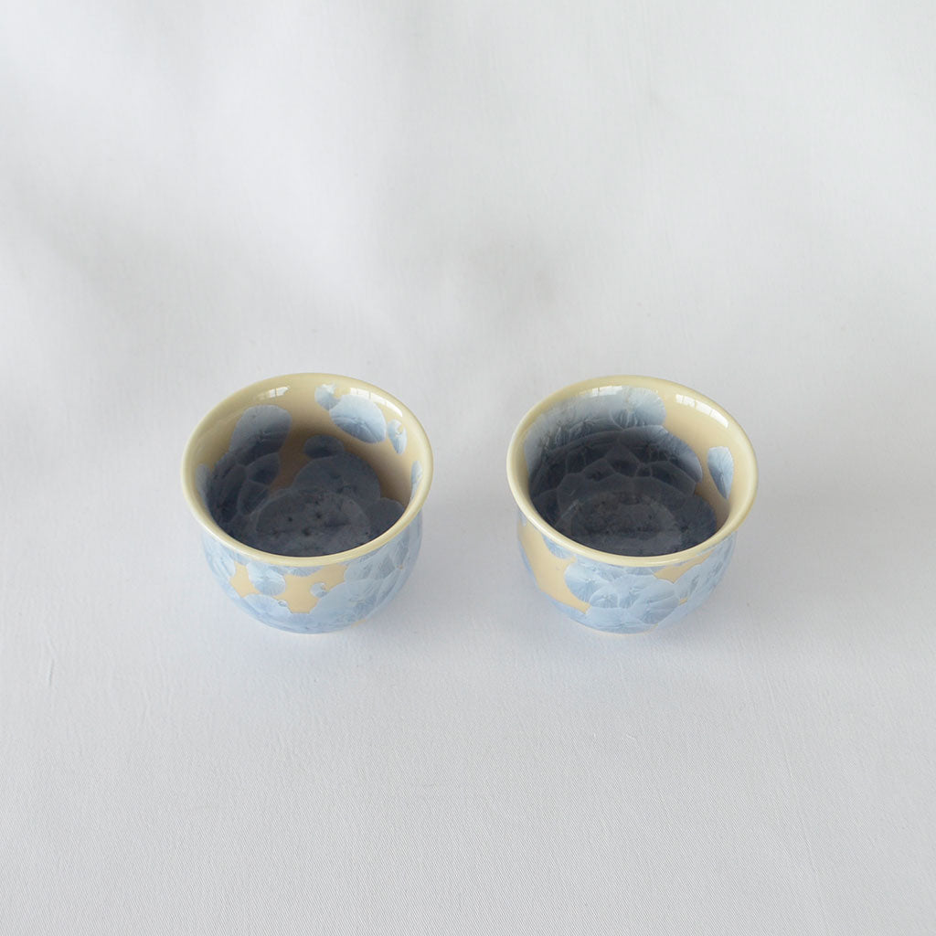 Kiyomizu Ware Sake Hanakesshou "Flower Crystal Silver Wisteria"