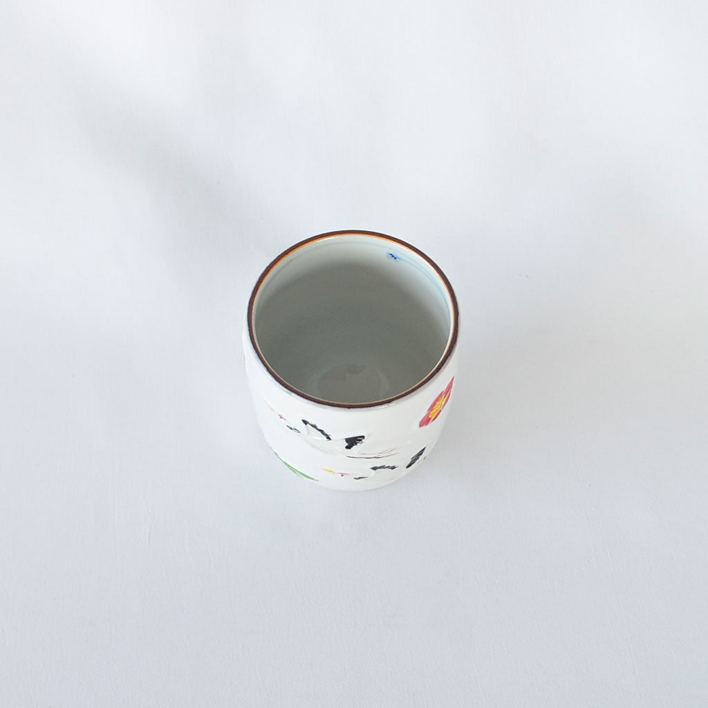Kiyomizu Ware Teacup – Soaring Cranes