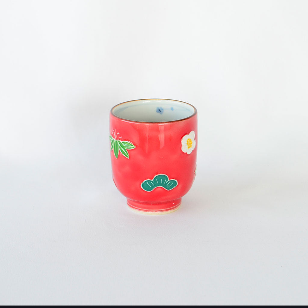 Kiyomizu Ware Teacup – Soaring Cranes