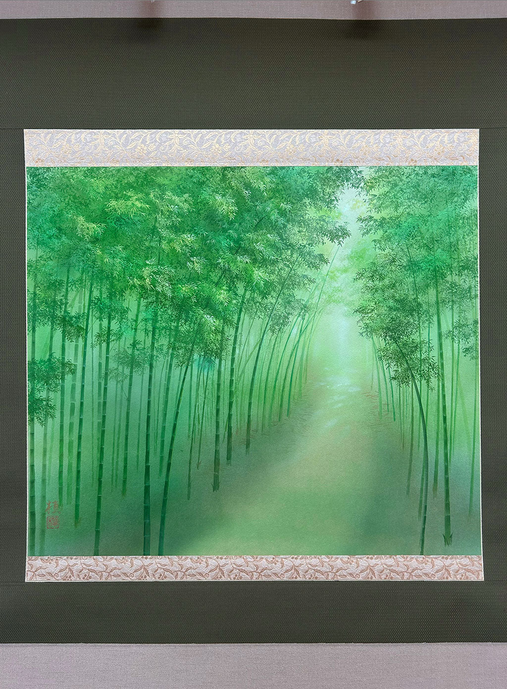 Japanese Hanging Scroll Kakejiku Maki Nakagawa "Bamboo Forest"