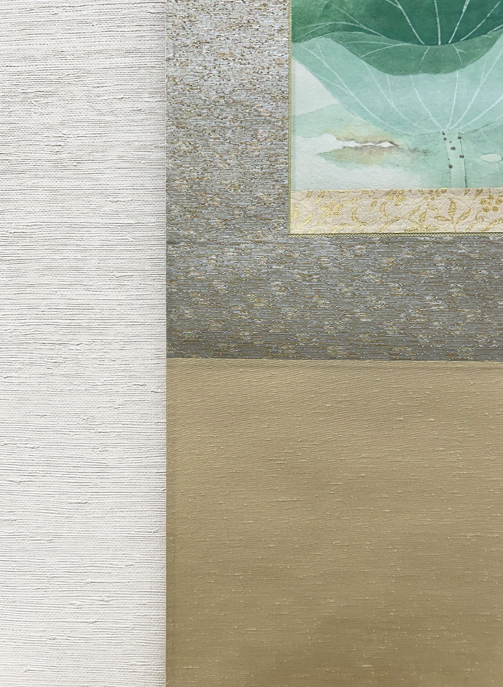 Japanese Hanging Scroll Kakejiku Ikko Terada "Lotus Flowers"