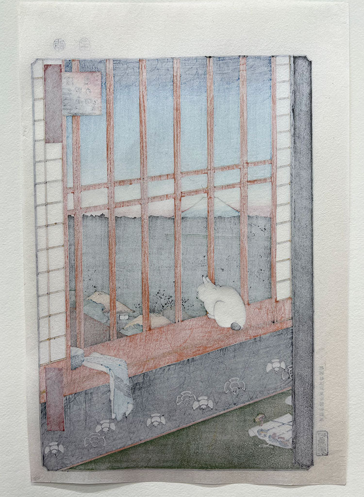 Woodblock print "No.101 Asakusa rice fields and Torinomachi Festival" by HIROSHIGE