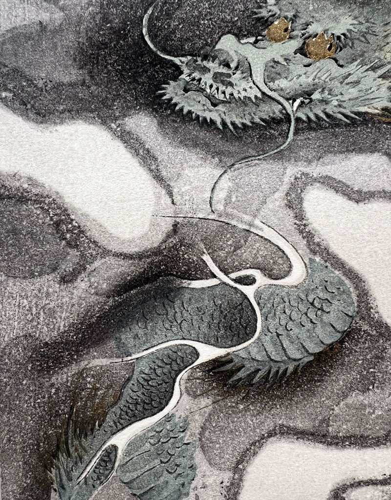 Woodblock print "Dragon" by Maruyama Okyo Published by UNSODO