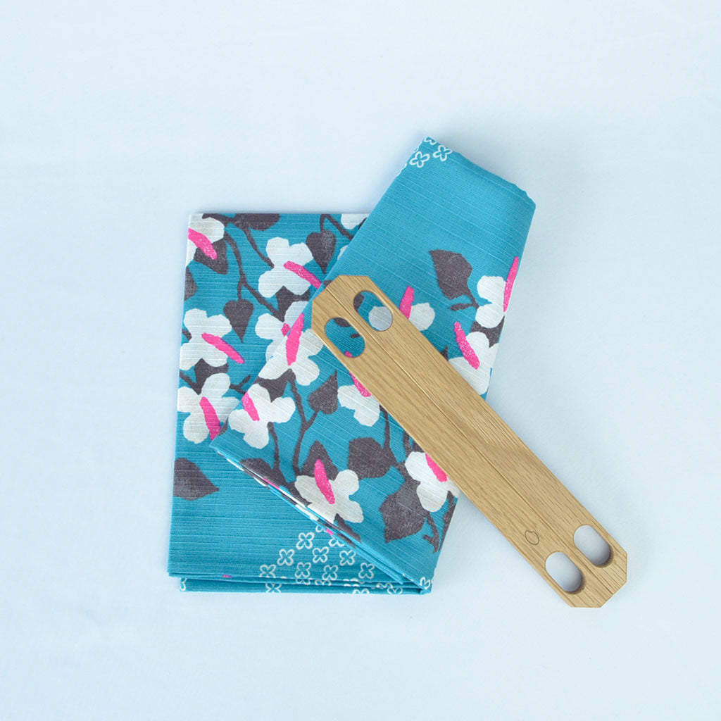 Furoshiki & Handle Set "Takehisa Yumeji" Wood handle