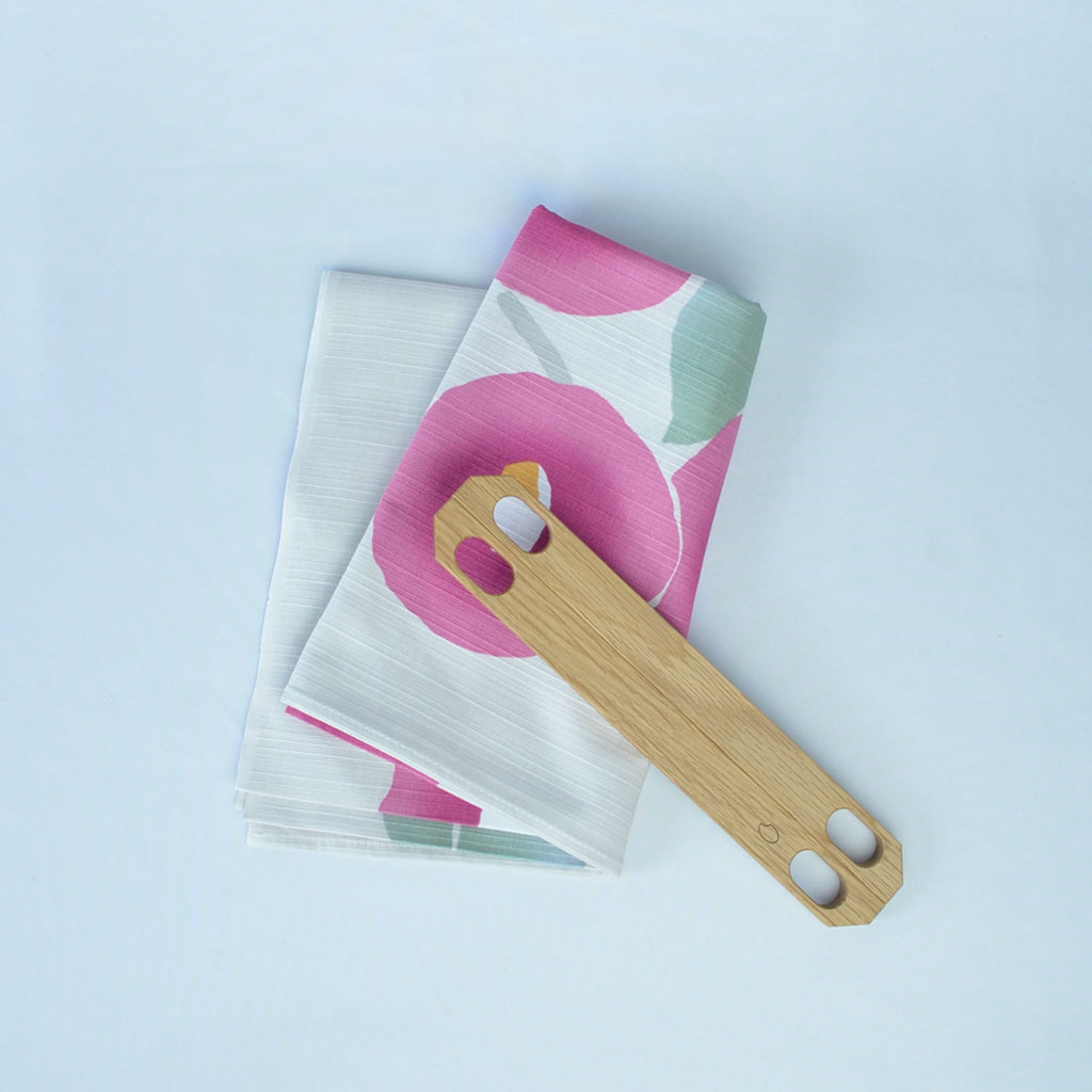 Furoshiki & Handle Set "Takehisa Yumeji" Wood handle
