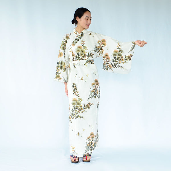 Japanese Colorful Yukata Women's Cotton 