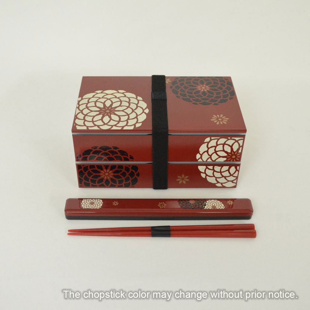 Bento Box and Chopsticks Set "Blooming Flowers"