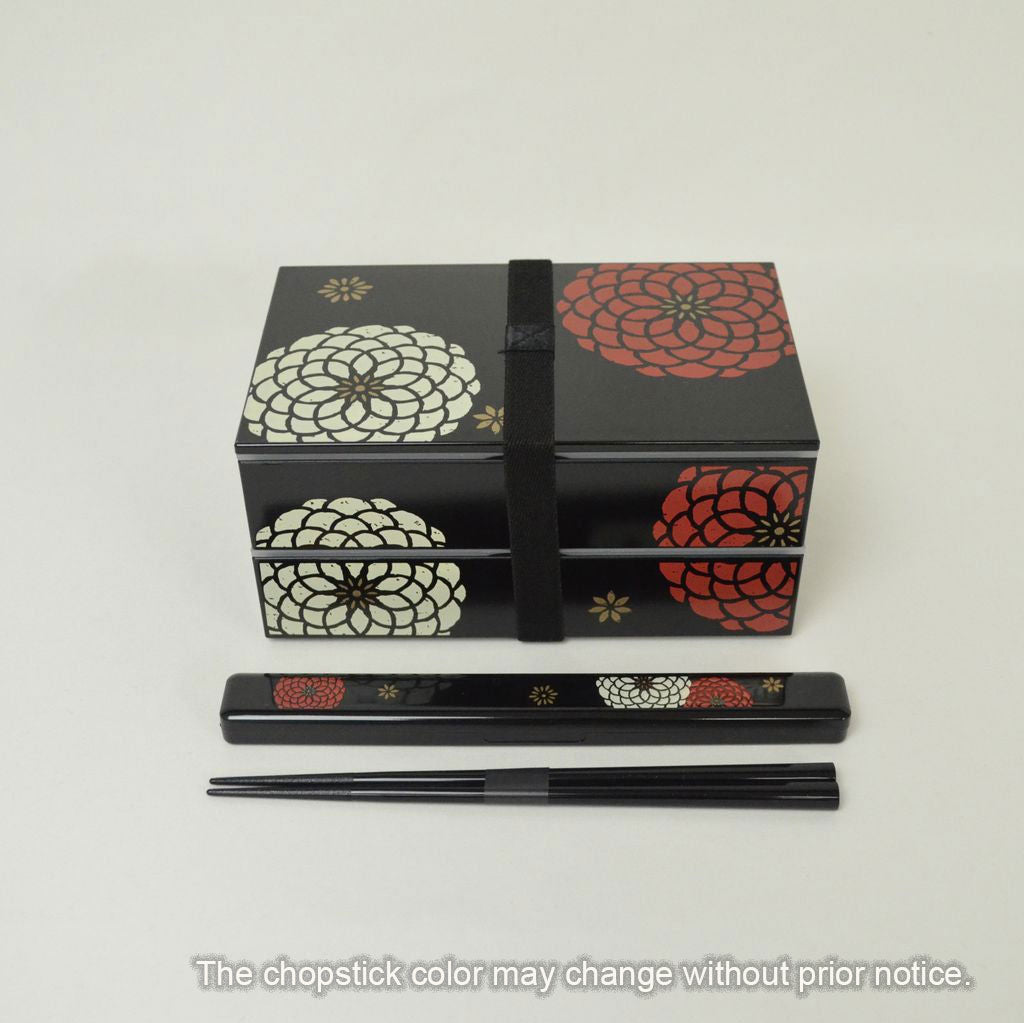 Bento Box and Chopsticks Set "Blooming Flowers"