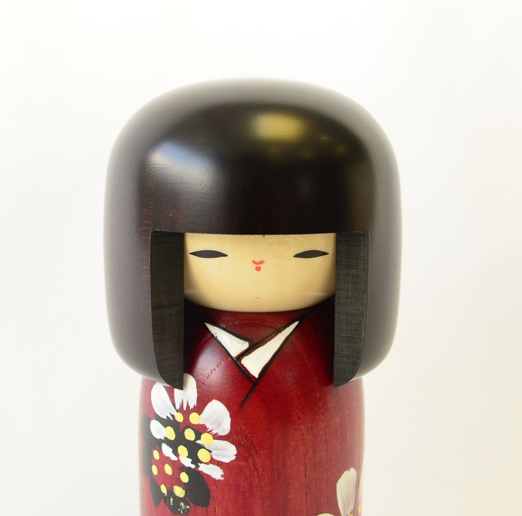 Kokeshi doll "Hanaguruma (Flowers)" small