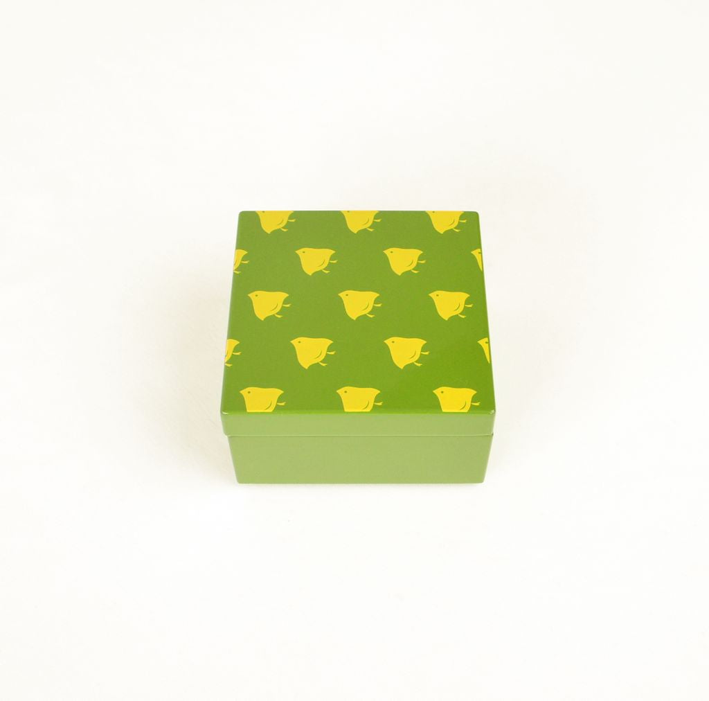 Lacquerware Small Box "Chidori (Plover)"