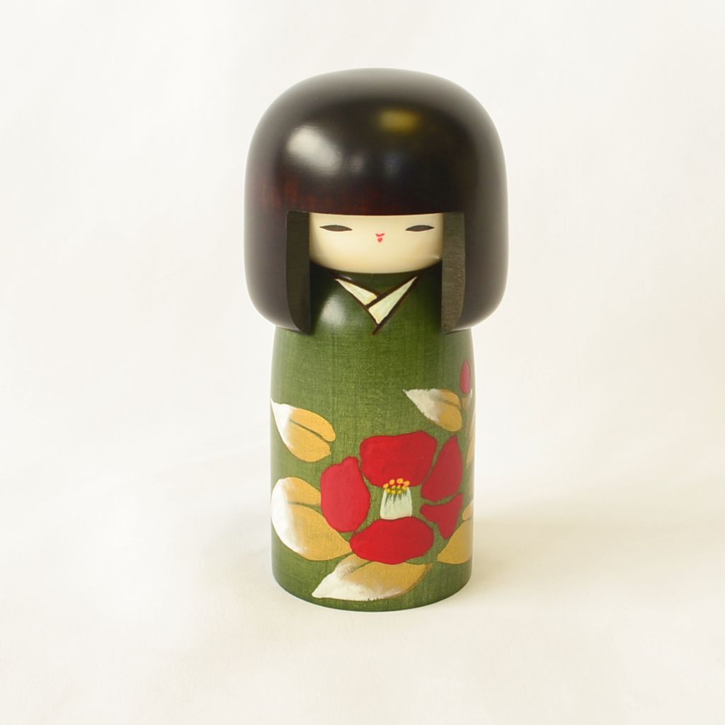 Kokeshi doll "Tsubaki no sato (Village of Camellia)" small